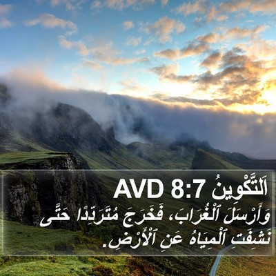 اَلتَّكْوِينُ 8:7 AVD Bible Verse Image