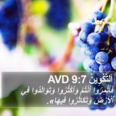 اَلتَّكْوِينُ 9:7 AVD Bible Verse Image