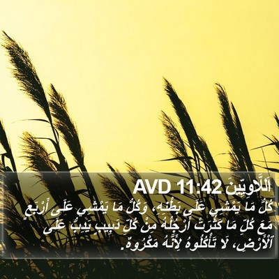 اَللَّاوِيِّينَ 11:42 AVD Bible Verse Image