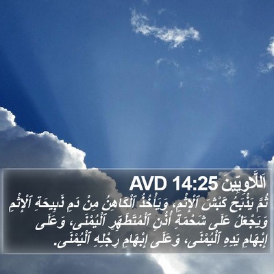 اَللَّاوِيِّينَ 14:25 AVD Bible Verse Image