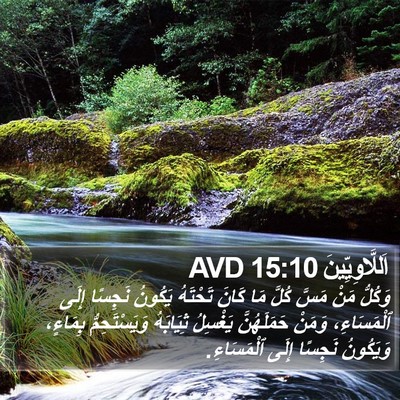 اَللَّاوِيِّينَ 15:10 AVD Bible Verse Image