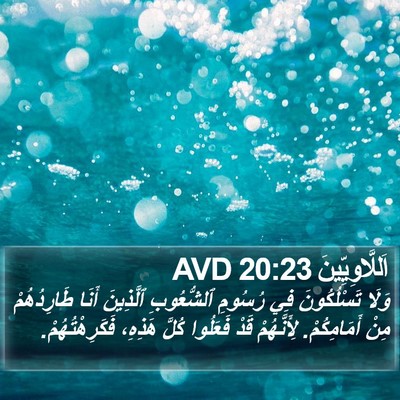 اَللَّاوِيِّينَ 20:23 AVD Bible Verse Image