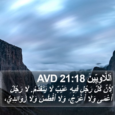 اَللَّاوِيِّينَ 21:18 AVD Bible Verse Image