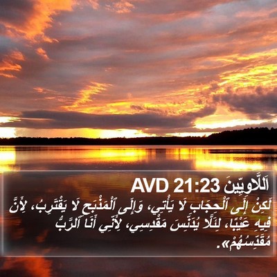 اَللَّاوِيِّينَ 21:23 AVD Bible Verse Image