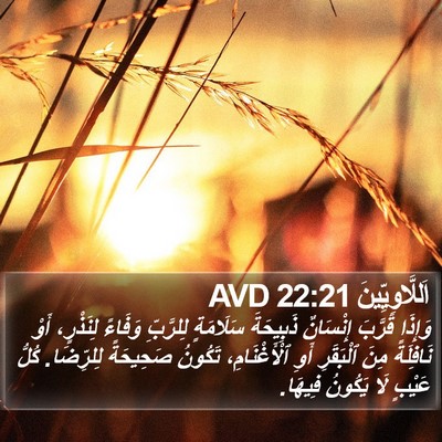 اَللَّاوِيِّينَ 22:21 AVD Bible Verse Image