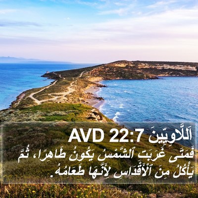 اَللَّاوِيِّينَ 22:7 AVD Bible Verse Image