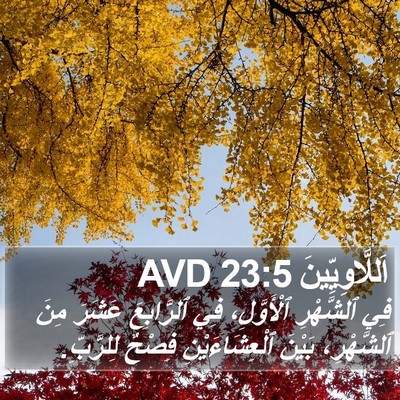 اَللَّاوِيِّينَ 23:5 AVD Bible Verse Image