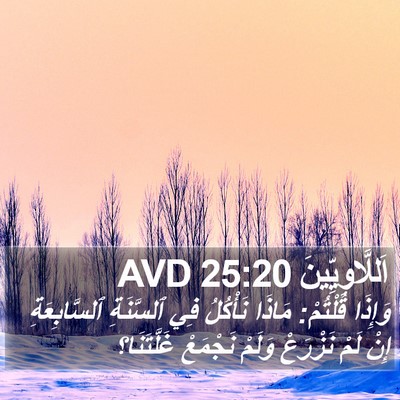 اَللَّاوِيِّينَ 25:20 AVD Bible Verse Image