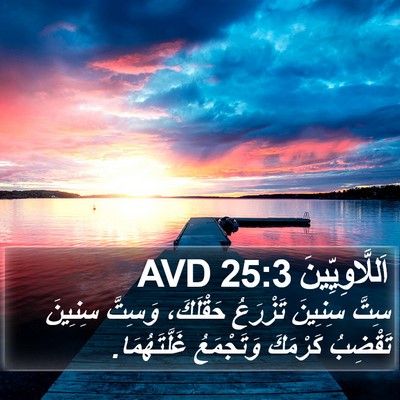 اَللَّاوِيِّينَ 25:3 AVD Bible Verse Image