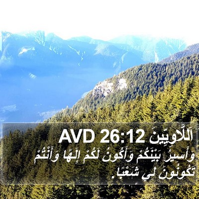 اَللَّاوِيِّينَ 26:12 AVD Bible Verse Image