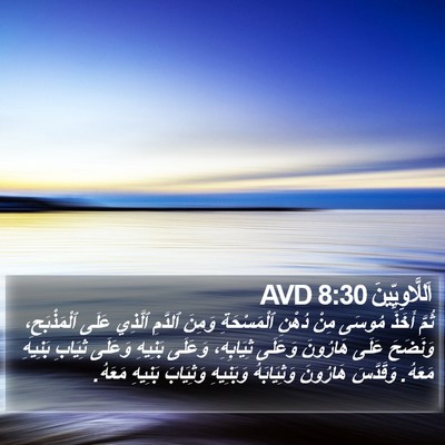 اَللَّاوِيِّينَ 8:30 AVD Bible Verse Image