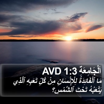 اَلْجَامِعَةِ 1:3 AVD Bible Verse Image