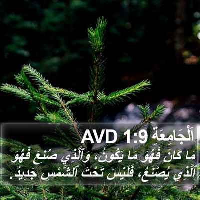 اَلْجَامِعَةِ 1:9 AVD Bible Verse Image