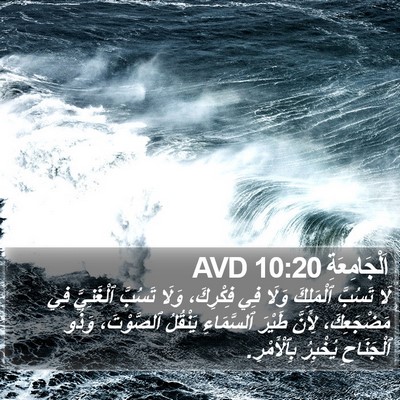 اَلْجَامِعَةِ 10:20 AVD Bible Verse Image