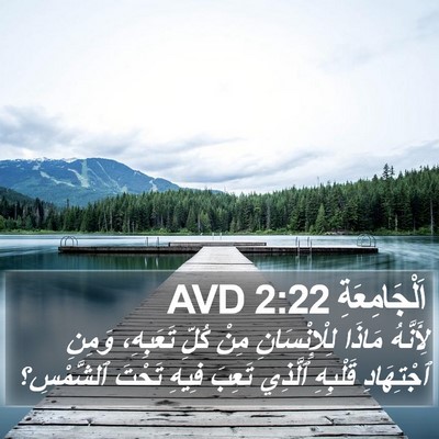 اَلْجَامِعَةِ 2:22 AVD Bible Verse Image