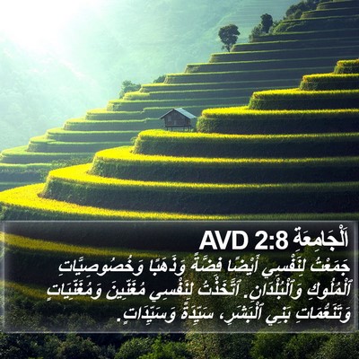 اَلْجَامِعَةِ 2:8 AVD Bible Verse Image
