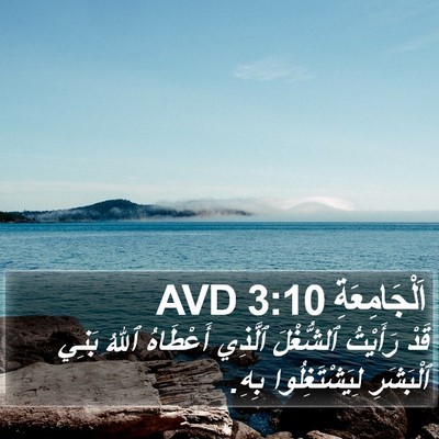 اَلْجَامِعَةِ 3:10 AVD Bible Verse Image
