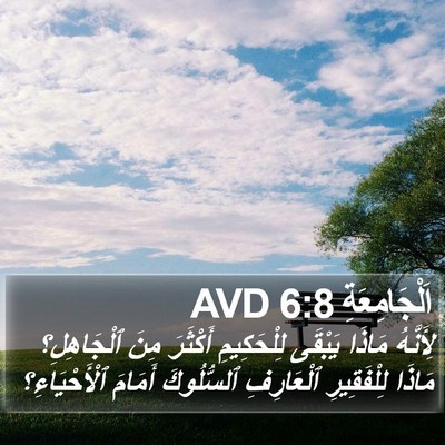اَلْجَامِعَةِ 6:8 AVD Bible Verse Image