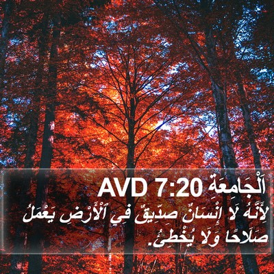 اَلْجَامِعَةِ 7:20 AVD Bible Verse Image