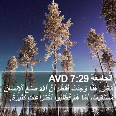اَلْجَامِعَةِ 7:29 AVD Bible Verse Image