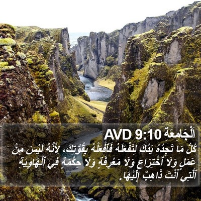 اَلْجَامِعَةِ 9:10 AVD Bible Verse Image
