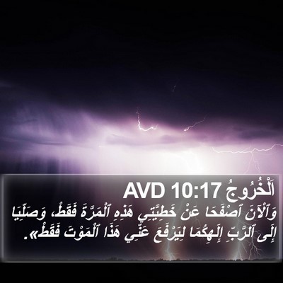 اَلْخُرُوجُ 10:17 AVD Bible Verse Image