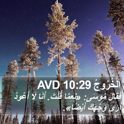 اَلْخُرُوجُ 10:29 AVD Bible Verse Image