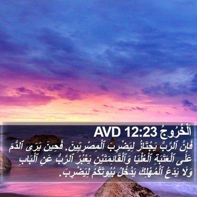 اَلْخُرُوجُ 12:23 AVD Bible Verse Image