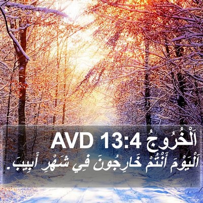 اَلْخُرُوجُ 13:4 AVD Bible Verse Image