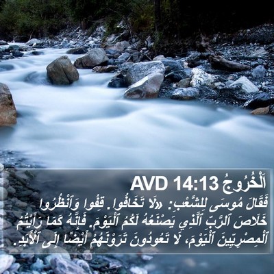 اَلْخُرُوجُ 14:13 AVD Bible Verse Image
