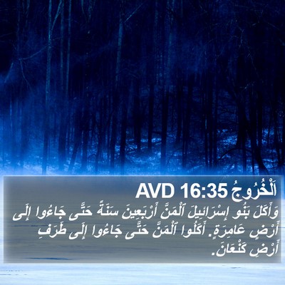 اَلْخُرُوجُ 16:35 AVD Bible Verse Image