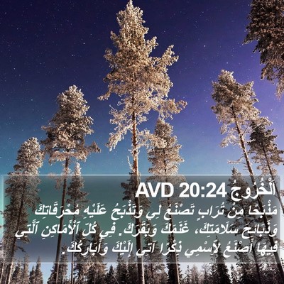 اَلْخُرُوجُ 20:24 AVD Bible Verse Image