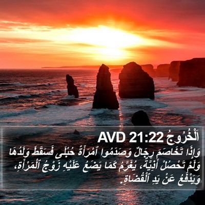 اَلْخُرُوجُ 21:22 AVD Bible Verse Image