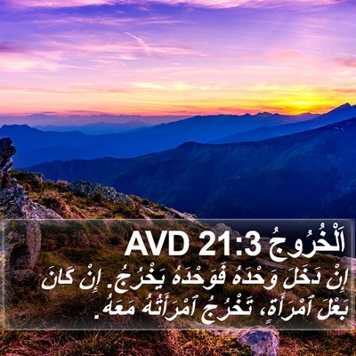 اَلْخُرُوجُ 21:3 AVD Bible Verse Image