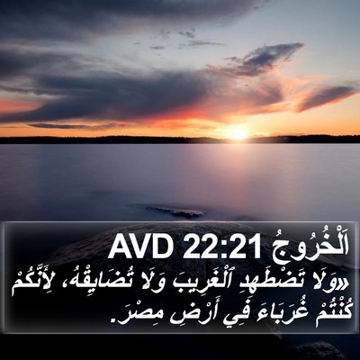 اَلْخُرُوجُ 22:21 AVD Bible Verse Image