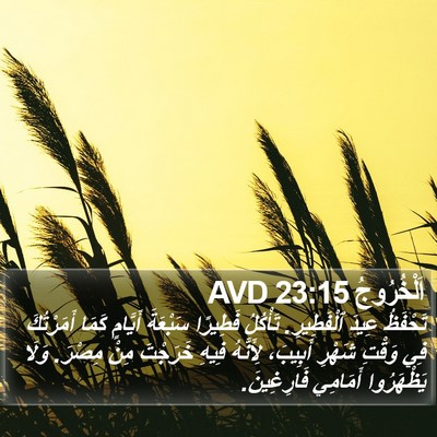 اَلْخُرُوجُ 23:15 AVD Bible Verse Image