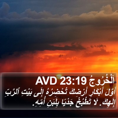 اَلْخُرُوجُ 23:19 AVD Bible Verse Image