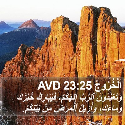 اَلْخُرُوجُ 23:25 AVD Bible Verse Image