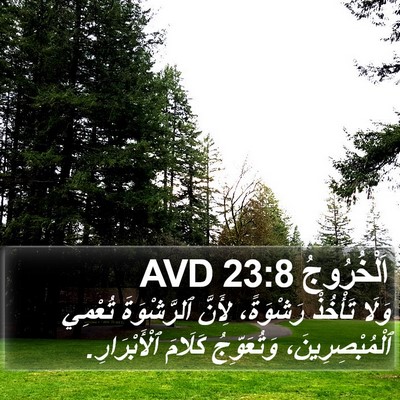 اَلْخُرُوجُ 23:8 AVD Bible Verse Image