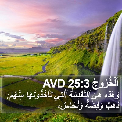 اَلْخُرُوجُ 25:3 AVD Bible Verse Image
