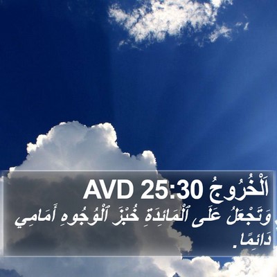 اَلْخُرُوجُ 25:30 AVD Bible Verse Image