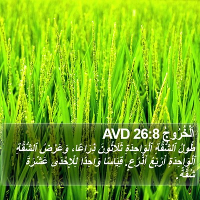 اَلْخُرُوجُ 26:8 AVD Bible Verse Image