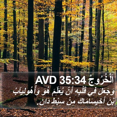 اَلْخُرُوجُ 35:34 AVD Bible Verse Image