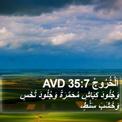 اَلْخُرُوجُ 35:7 AVD Bible Verse Image