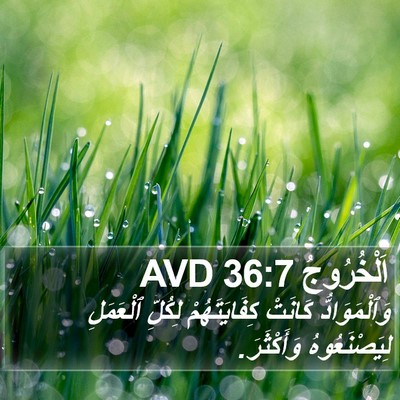 اَلْخُرُوجُ 36:7 AVD Bible Verse Image