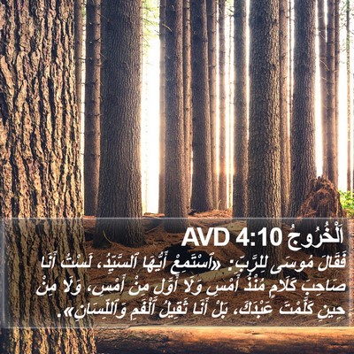 اَلْخُرُوجُ 4:10 AVD Bible Verse Image