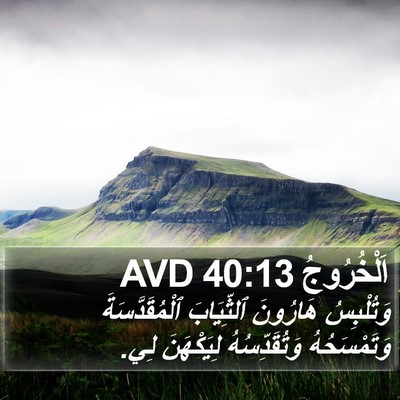 اَلْخُرُوجُ 40:13 AVD Bible Verse Image