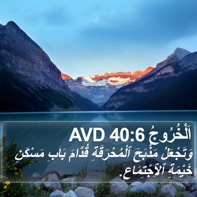 اَلْخُرُوجُ 40:6 AVD Bible Verse Image