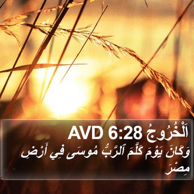 اَلْخُرُوجُ 6:28 AVD Bible Verse Image