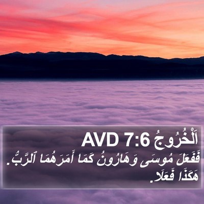 اَلْخُرُوجُ 7:6 AVD Bible Verse Image